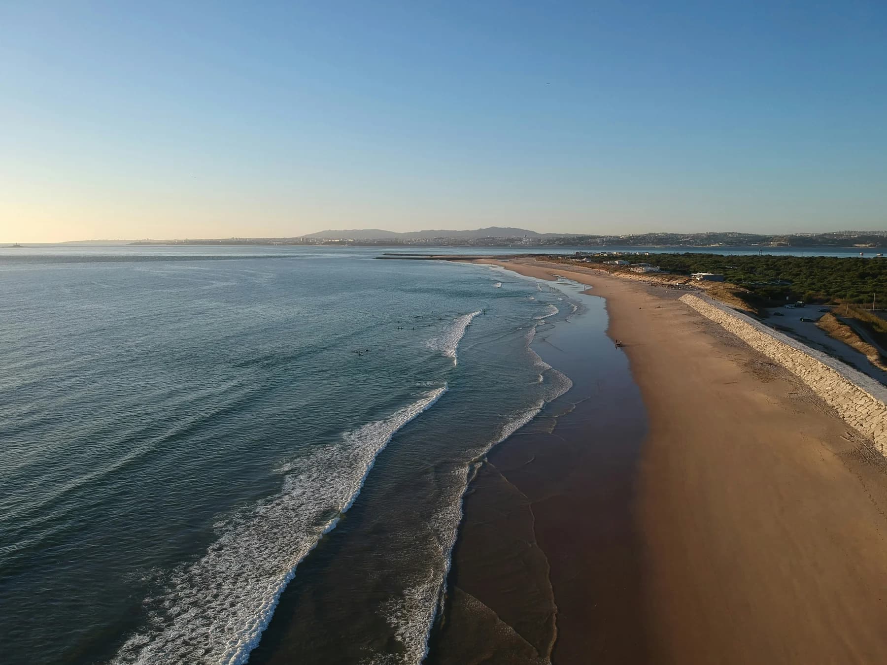Aerial view of surf near Lisbon